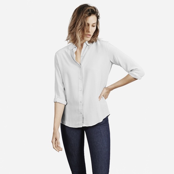 Everlane Tops - Everlane Silk Round Collar Shirt