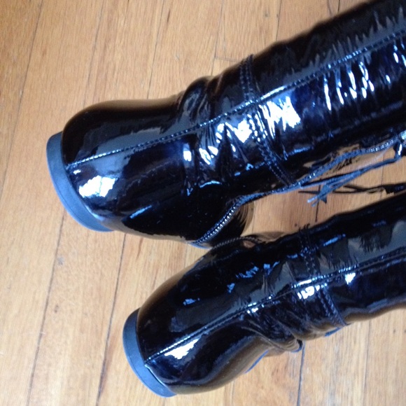 Miu Miu (Prada) Patent Leather Tall Boots - Picture 6 of 7