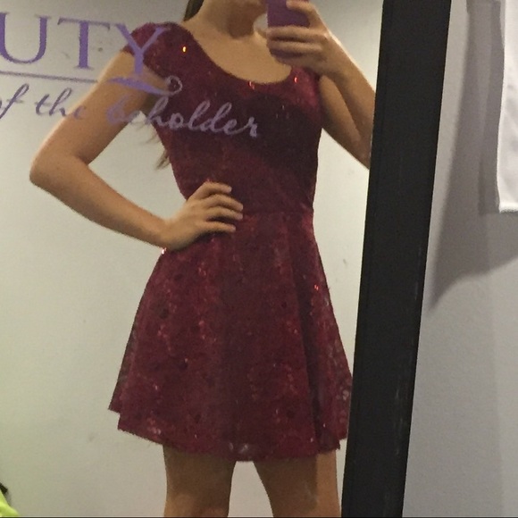 Sequin skater dress
