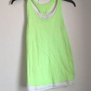 Vibrant green tank top.