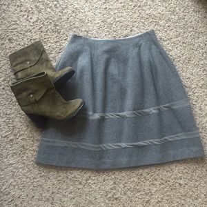 NWT Madewell wool skirt with mesh stripes