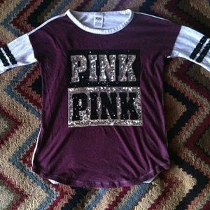 Traded Rare Maroon Victorias Secret Bling Shirt