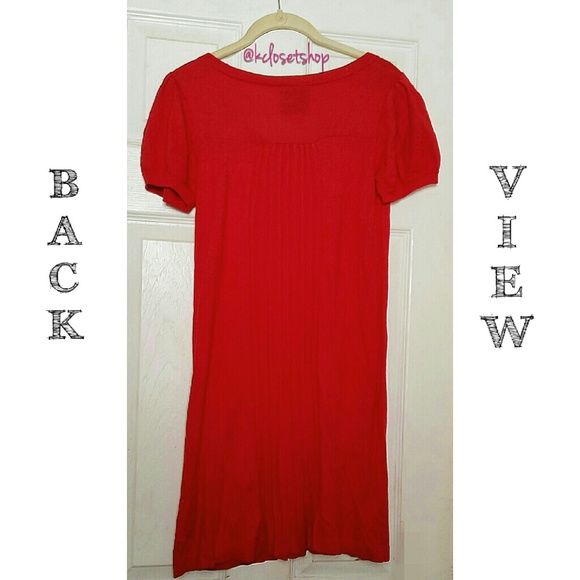 NWT| Pink Rose {RED SCOOP NECK TUNIC DRESS} - Picture 5 of 9