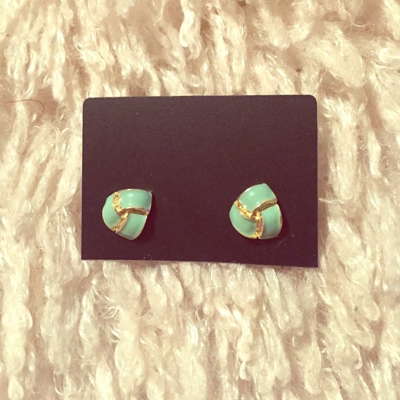 Turquoise & Gold designed study earrings