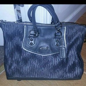 Gray coach ruffle purse