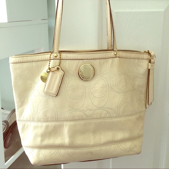 Cream Coach Purse
