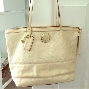 Cream Coach Purse