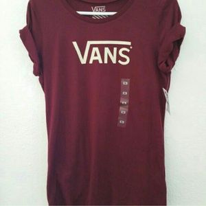 ❌Sold❌Womans VANS maroon Tee