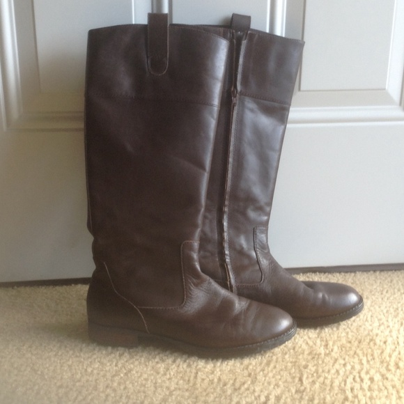 Brown riding boots