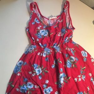 Forever 21 Red Floral Tunic Sz S