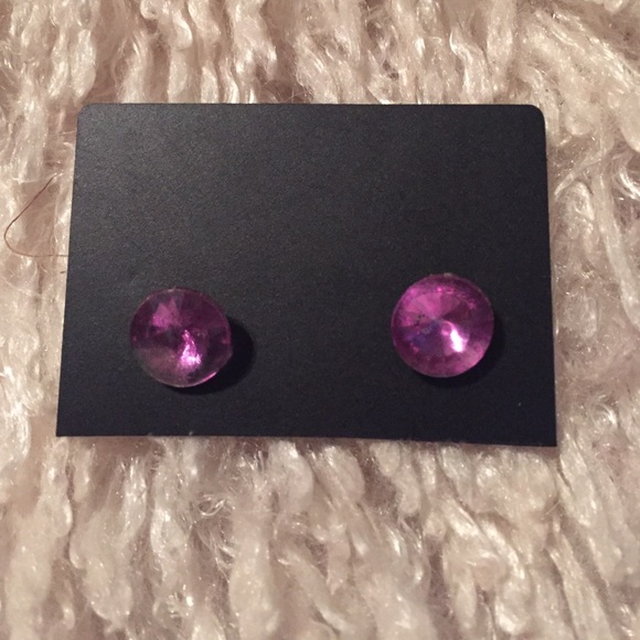 Purple rhinestone studs