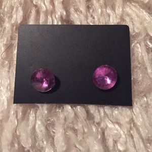 Purple rhinestone studs
