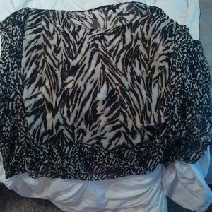 Talbots Sheer Blouse (animal print)