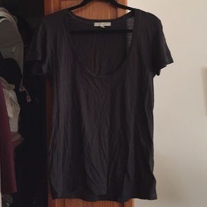 Truly Madly Deeply scoop neck t-shirt in charcoal