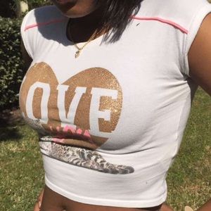 A Love You crop top