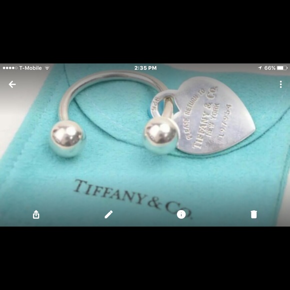 Authentic Tiffany keychain .925 sterling silver