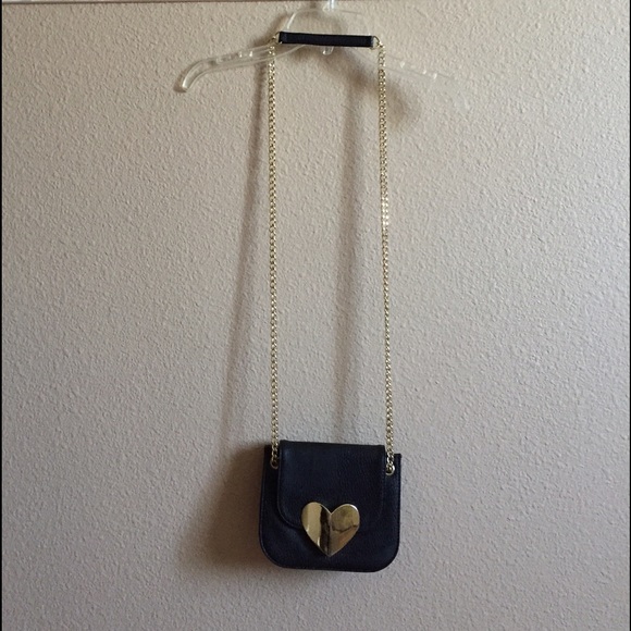 Gold Chain Strap Heart Purse