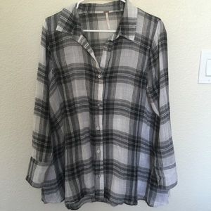 Free people plaid long sleeve