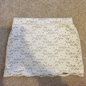 White Lace Abercrombie Skirt