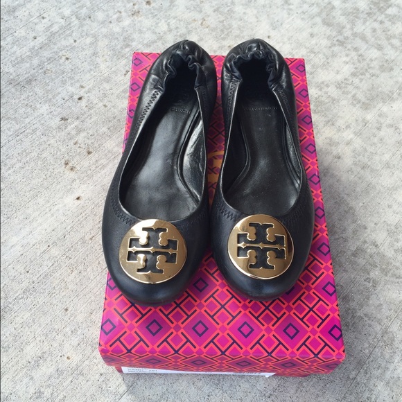 Tory Burch Black Reva Flats
