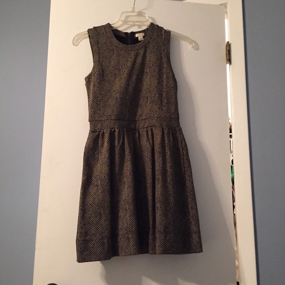 NWT J.Crew Factory Ponte herringbone dress