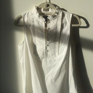J. Crew White Button-Up Blouse