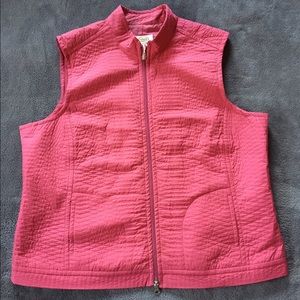 NWOT Talbots pink quilted vest