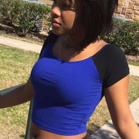 Royal Blue Crop Top