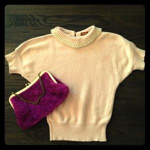 VINTAGE: sweater with pearls