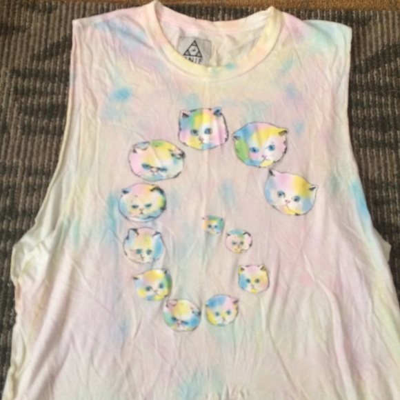 UNIF tie dye kitty spiral tank size M!