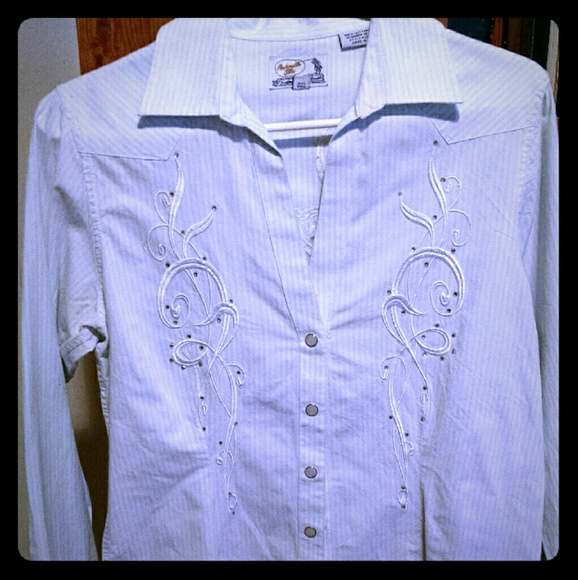 White elegant classy panhandle slim western shirt