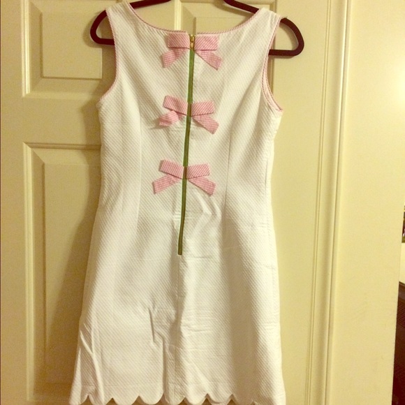 White scallop bottom Lilly dress