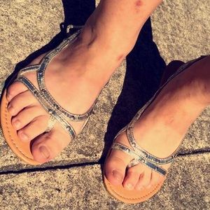 Silver Sandals/Flats
