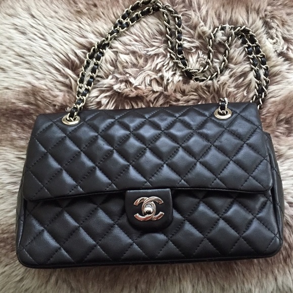 A classic flap bag