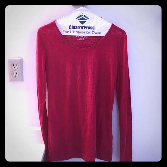 Fuschia Burn-Out Top