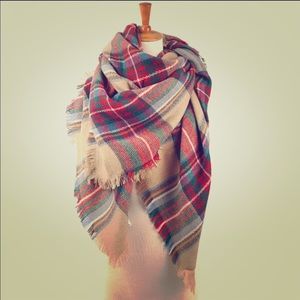 Plaid Blanket Scarf
