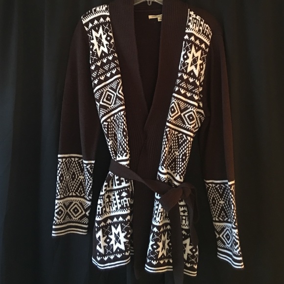 Aztec print cardigan