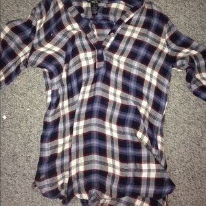 rue 21 pull over flannel shirt