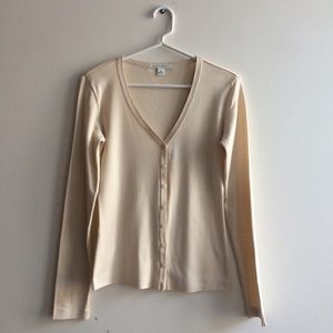 Banana Republic Light Cream Cardigan