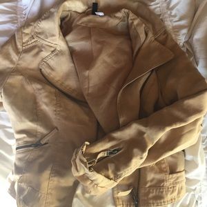 beige faux suede cropped moto jacket