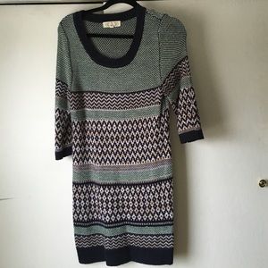 Pink Rose Sweater Dress