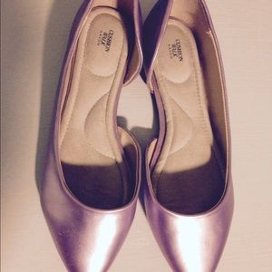 Shimmery Pink flats