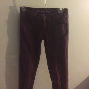 American eagle Maroon skinny jeans