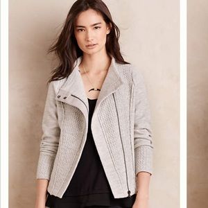 Anthropologie Wool Moto Jacket