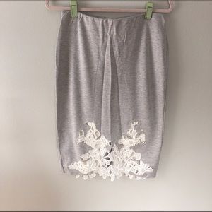Gray sweatshirt skirt