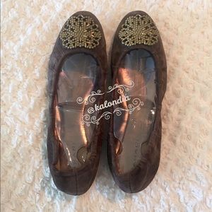 Tahari Brown Suede Flats