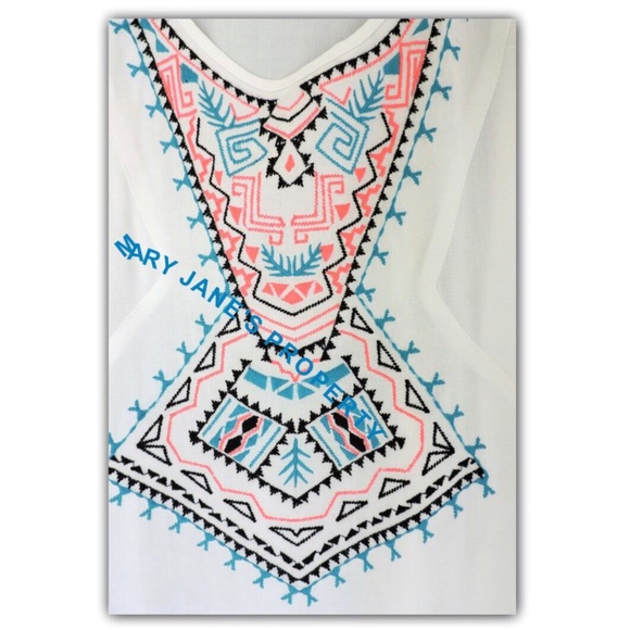 Embroidered front T-tank cute XS S L - Picture 3 of 3