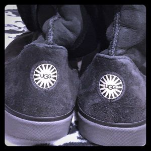 Black Ugg Rubber-toed Cuffed Boots