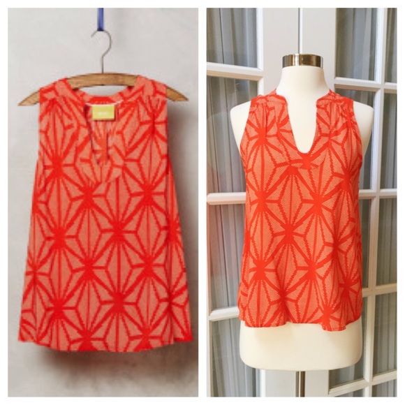 Anthropologie Tops - Bright Orange Anthropologie Top