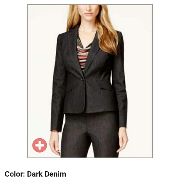 Kasper Black Denim Taylored Blazer - Picture 3 of 4